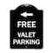 Signmission Free Valet Parking with Left Arrow Heavy-Gauge Aluminum Architectural Sign, 24" x 18", BW-1824-23943 A-DES-BW-1824-23943 - alternate 1